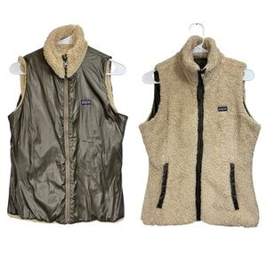 Patagonia Size Small Los Gatos Vest Fuzzy Sherpa Fleece Reversible Jacket